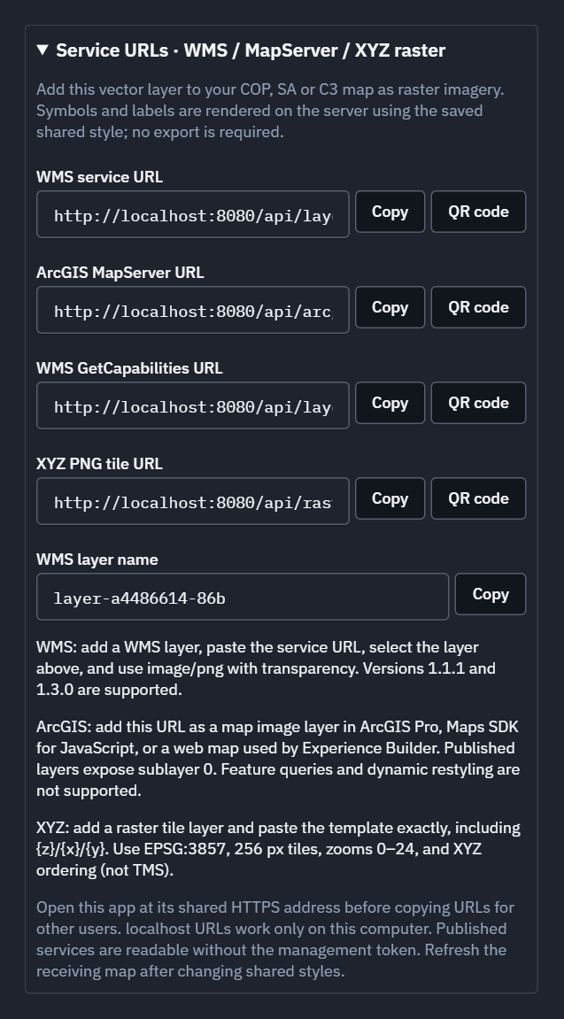 Service URLs