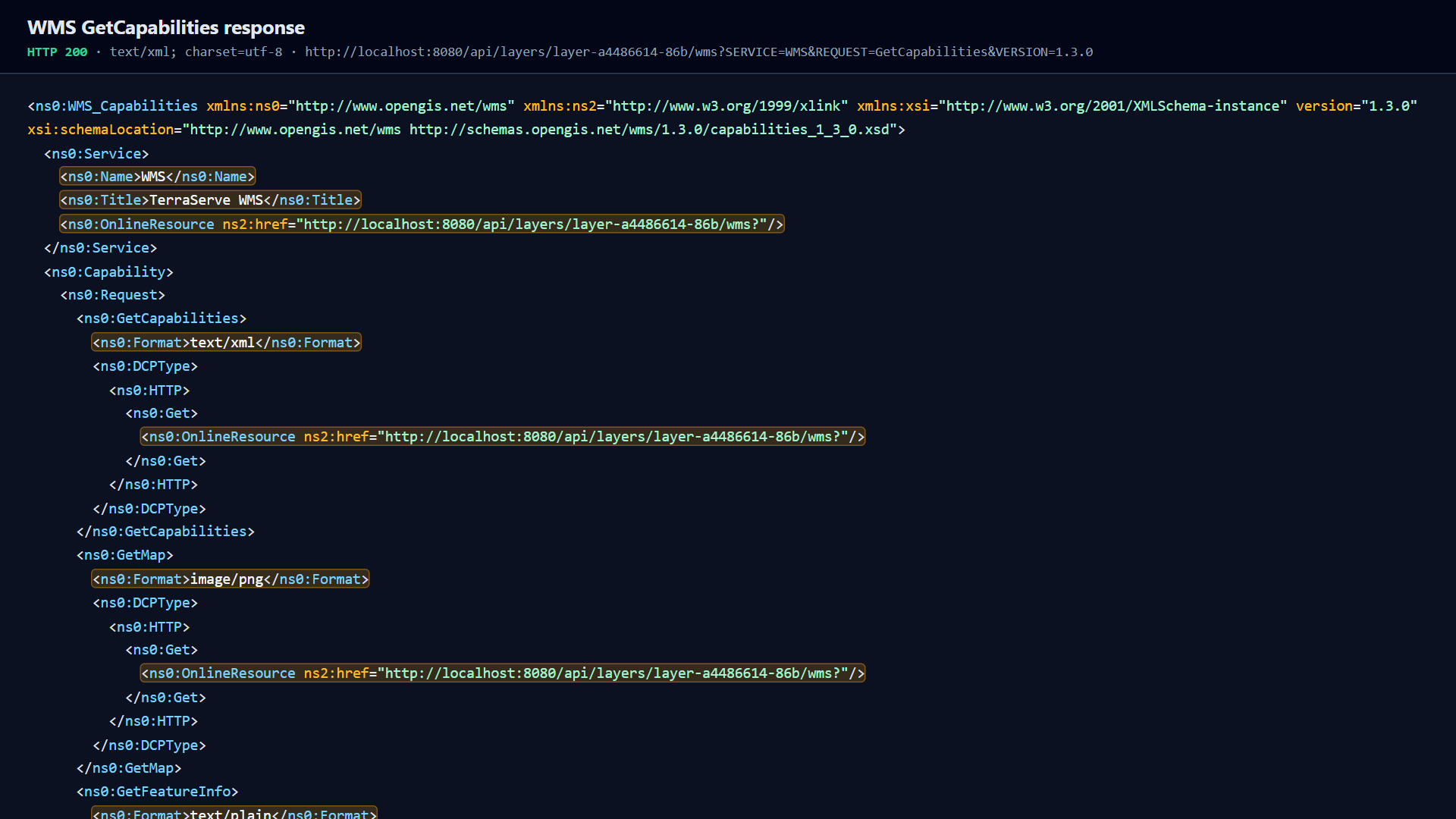 WMS GetCapabilities